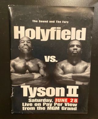 Rare 1997 Evander Holyfield Vs.  Mike Tyson Boxing Press Kit From The Bite Fight