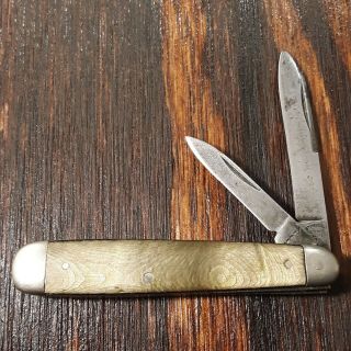 Parts Repair Knife Made In Usa 2 Blade Jack Antique Vintage Folding Pocket