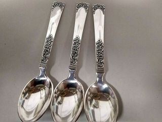 Demitasse Spoon Norwegian40 Silverplate Set Of 3 - Norsk Design 5 - 1/2 " L@@k