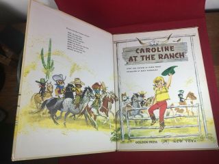 CAROLINE AT THE RANCH by Pierre Probst A BIG GOLDEN BOOK - RARE CHILDREN ' S BOOK 3
