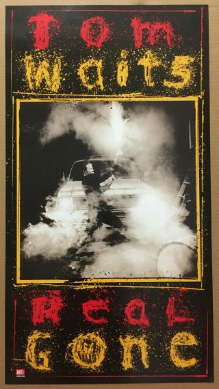 Tom Waits Ultra Rare 2004 Promo Poster For Gone Cd 18x33 Never Displayed Usa