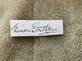 Rare Autograph Of Brian Statham,  England Fast Bowler 1950 