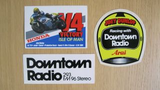 3 Rare Joey Dunlop Stickers