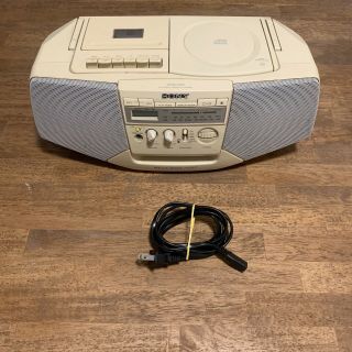 Sony Cfd - V15 Mega Bass Boombox Am Fm Radio Cassette Tape Cd Player Rare White