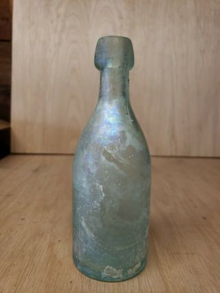 Antique Civil War era M FELIX Slug Plate HARRISBURG PONY SODA Bottle 1860 ' s 2