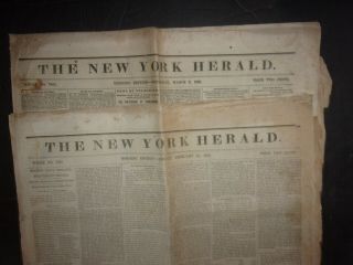 2 Antique Newspapers The York Herold 1853 Maritime Intelligence Id 519