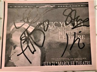 Sonic Youth Rare 2004 Signed Show Tour Rock Concert Flyer Grunge Proof 90s Kbd