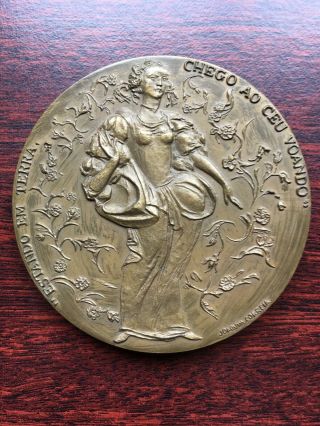 Antique And Rare Bronze Medal Of Luís De Camões