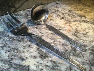 Mid - Century Modern Serving Fork And Ladle.  By National