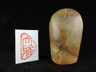 Rare Ancient Hand - Carved Chinese Shoushan Stone Seal Chop Stamp Seal Signet C