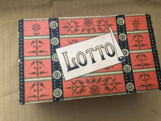 Vintage Milton Bradley Game Of Lotto Game Complete Antique Board Game