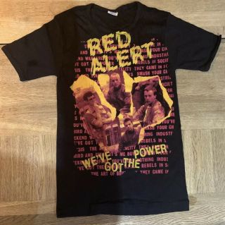 Rare Vintage Collectable Red Alert Punk Rock Oi Skinhead Tour Concert T Shirt