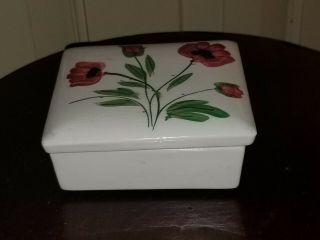 Vintage Blue Ridge Southern Potteries Briar Rose Cigarette Box