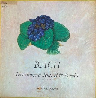 Rare Classic Lp Ciccolini Bach Inventions A 2 Et 3 Voix Og Fr Columbia Saxf 978