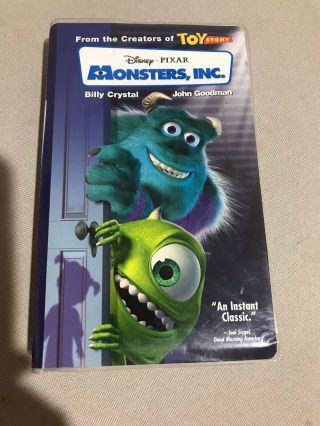 Monsters,  Inc.  VHS Clam Shell Rare Find Billy Crystal 2