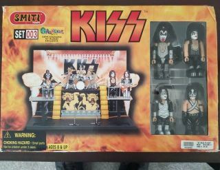 Rare Kiss Alive Ii Action Figure 40 Piece Playset By Smiti 2002 Never Opened
