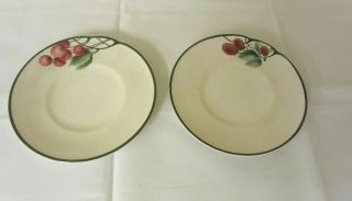 Set Of 2 Antique Villeroy & Boch Fruit Plates,  Cat Rescue