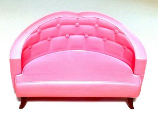 Vintage Mattel Barbie 3 Story Dream House Hot Pink Sofa Couch Love Seat