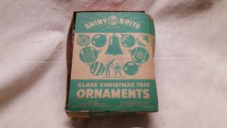 Vintage Shiny Brite Christmas Ornaments 12 Total With A Box Max Eckardt & Sons
