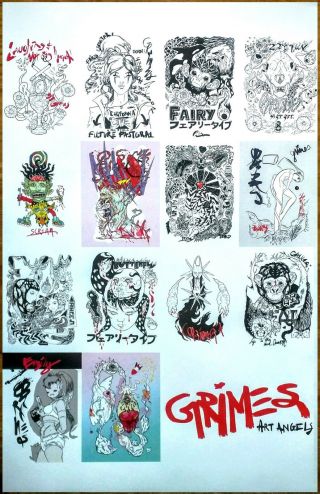 Grimes Art Angels Ltd Ed Discontinued Rare Poster,  Indie Pop Rock Poster Visions
