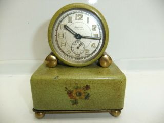 Rare 1930s Swiss 7 Jewel Musical Alarm Clock But Has Issues