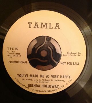 Rare Northern Soul Tamla Brenda Holloway You Made Me So Very Happy 7 ".