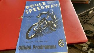 Poole Pirates V Hastings - - Speedway Programme - - 28th June 1948 - - Rare