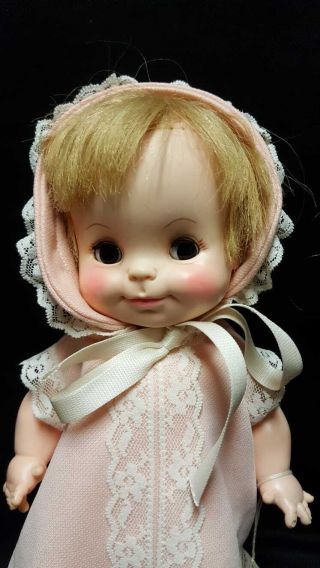 Vintage Effanbee 1966 Half Pint 10 " Doll In Home Made Clothes