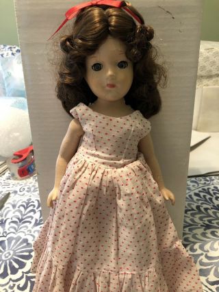 Vintage 14 " Mary Hoyer Composition Doll.  Face W/original Dress Fixerup