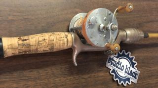Vintage South Bend Master - Grip Fiberglass Fishing Rod W/ace Deluxe Reel