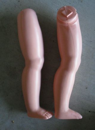 Big Vintage 1960s Plastic Doll Legs 11 3/4 " Long