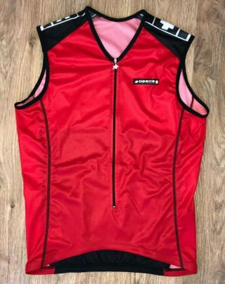 Assos Of Switzerland Rare Red Cycling Sleeveless Jersey Vest Gilet Size L
