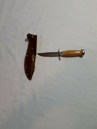 Rare Vintage Erik Frost Mora Sweden Survival Knife W/compass & Sheath 8 " Long