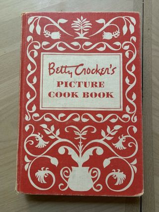 Vintage 1950 Betty Crocker Picture Cookbook Hardcover 1st Edition Tlc Spine