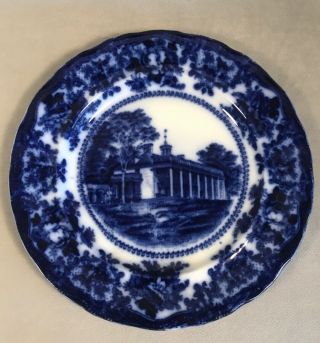 Pv04383 Antique Cwm Adams Mount Vernon (washington) Flow Blue 10 1/4 " Plate