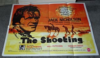 The Shooting Rare Quad Movie Poster Jack Nicholson/millie Perkins