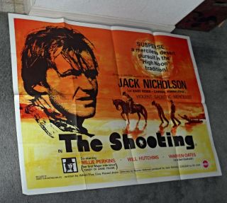 THE SHOOTING rare quad movie poster JACK NICHOLSON/MILLIE PERKINS 2