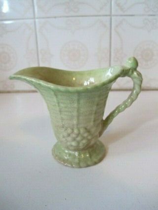 Vintage 1930s? Green Carlton Ware Pretty Creamer / Milk Jug - Rare Design