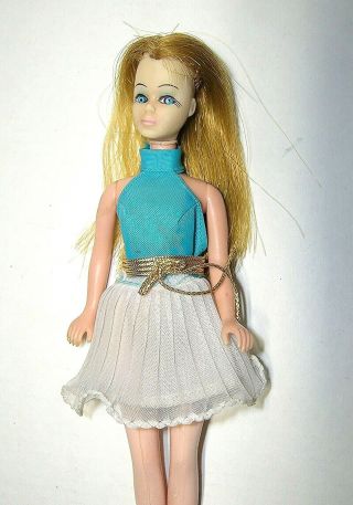 Vintage Dawn Doll W/ Dawn Mini Dress Topper 6 " Fashion