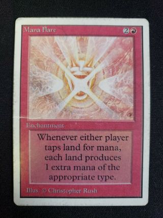 Mana Flare Unlimited Heavily Pld Red Rare Magic Mtg Card