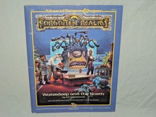 Forgotten Realms 1st Ed - Fr1 Waterdeep And The North (rare With Map And Exc, )