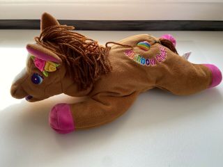 1998 Lisa Frank Rainbow Chaser Large Horse Pony 17 " Brown Plush