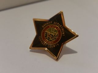 Vintage Sheriff Department Elkhart County State Of Indiana Pin Rare