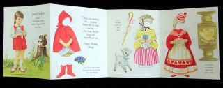 Paper Doll Greeting Cd - Granddaughter W 3 Fairy Tale Nursery Rhyme Outfits