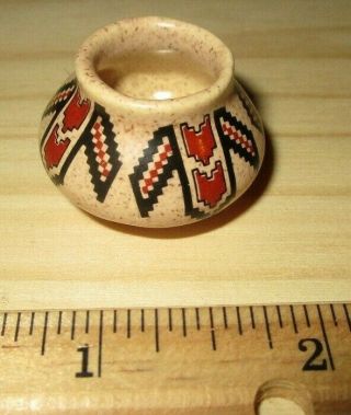 Vintage Miniature Dollhouse Native American Hopi Pueblo Style Pottery Pot