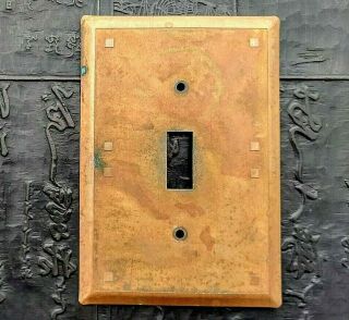 One Copper Patina Switch Plate Cover Beveled Edges Craftsman Mission