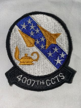 Usaf 4007th Combat Crew Training Squadron Patch Ccts Rare Vtg 70s 4”