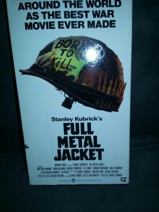 Rare Oop 1st Edition Full Metal Jacket Vhs Video Tape Stanley Kubrick War Film