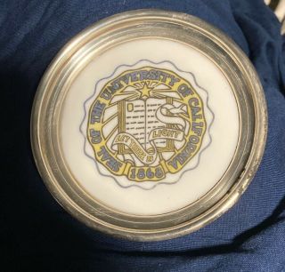 Sterling Silver Coaster - University Of California - Let There Be Light - Vintage