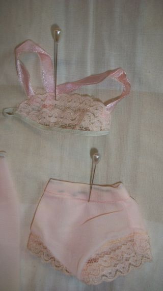 Vintage Judy Littlechap Lingerie set half slip bra panties and nylon stockings 3